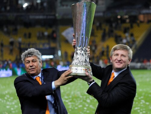 Mircea Lucescu (stînga), alături de patronul echipei, Rinat Ahmetov