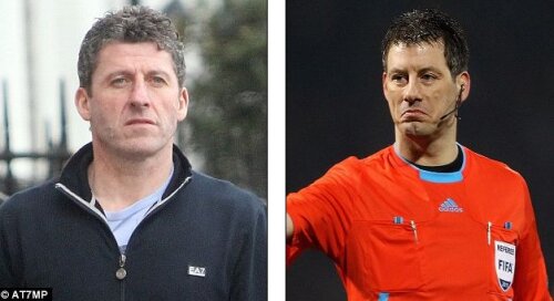 În imaginea din stînga este Andy Townsend, în cea din dreapta arbitrul Stark Foto: Daily Mail
