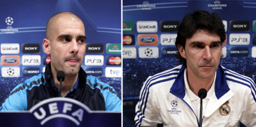 Josep Guardiola (antrenor principal FC Barcelona) vs. Aitor Karanka (antrenor secund Real Madrid))