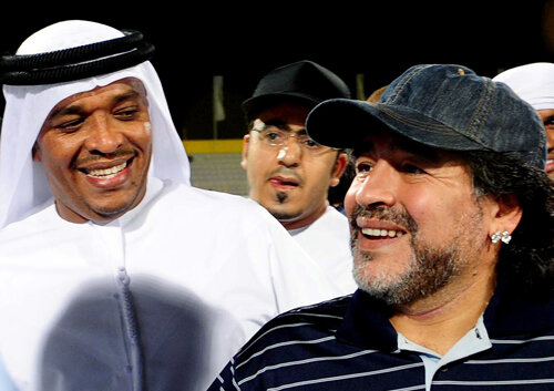 Maradona, 50 de ani, va sta pe banca lui al Wasl şi în ultimele patru etape ale actualei ediţii de campionat Foto: Mediafax