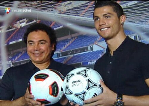 Hugo Sanchez şi Cristiano Ronaldo, captură Telemadrid
