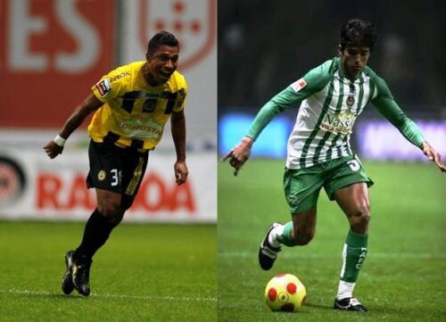 Tatu (stînga) este atacant, iar Wires (dreapta) mijlocaş defensiv