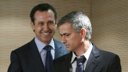 Jose Mourinho şi Jorge Valdano