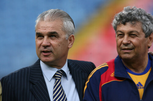 Anghel Iordănescu şi Mircea Lucescu, doi dintre antrenorii de legendă ai României