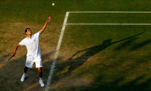 Victor Hănescu în timpul jocului cu Daniel Brands de anul trecut