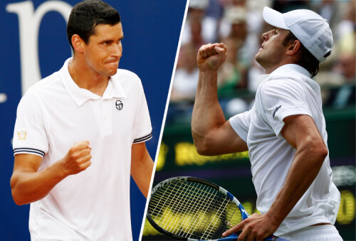 Victor Hănescu şi Andy Roddick (foto: Reuters)