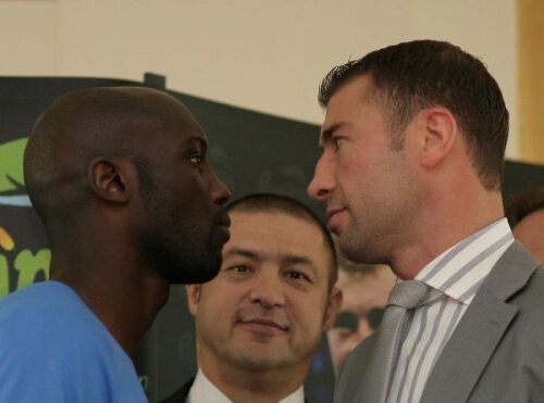 Lucian Bute si Jean Paul Mendy