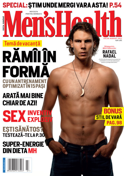 Coperta revistei Men’s Health din iulie şi august