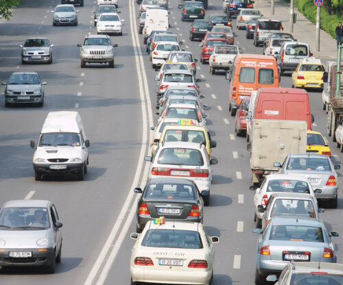 Trafic ingreunat spre Valea Prahovei