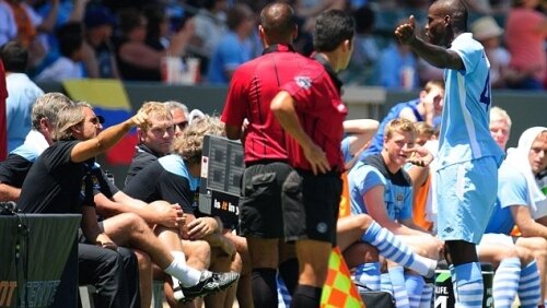 Balotelli a fost schimbat imediat de Mancini