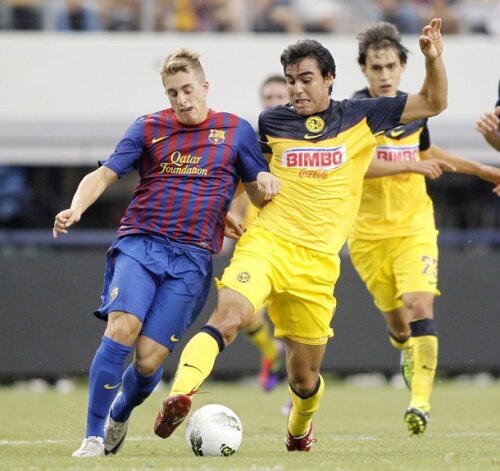 Gerard Deulofeu a dat aseară o pasă de gol în Barcelona - Club America 2-0