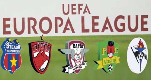 Steaua, Dinamo, Rapid, FC Vaslui şi Gaz Metan luptă în această seară pentru calificarea în grupele Europa League