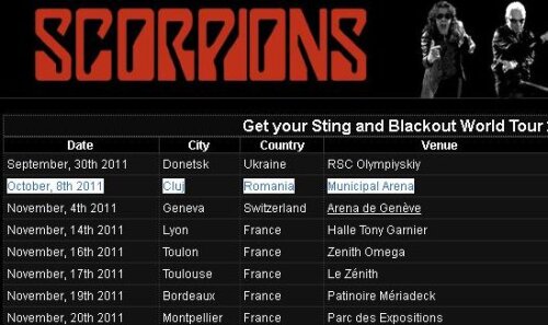 Trupa germană a anunţat pe site-ul oficial că va veni la Bucureşti pe 8 octombrie