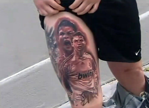 Aşa arată tatuajul spaniolului, semnat de Cristiano Ronaldo