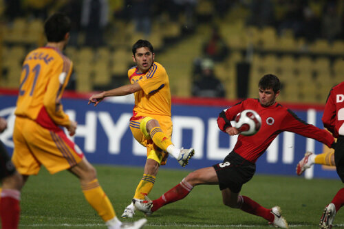 Dică a marcat două goluri în România - Albania 6-1, din 2008, ultimul meci disputat pe 