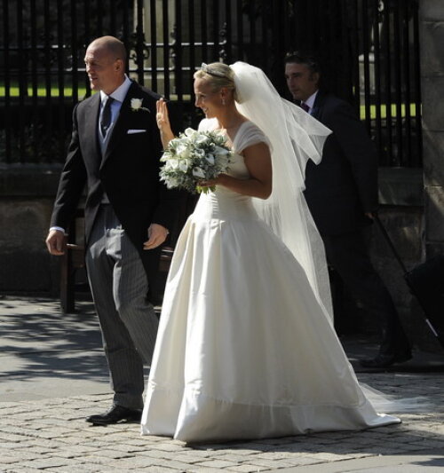 Mark Tindall şi Zara Phillips la nunta din urmă cu şase săptămîni  foto: reuters