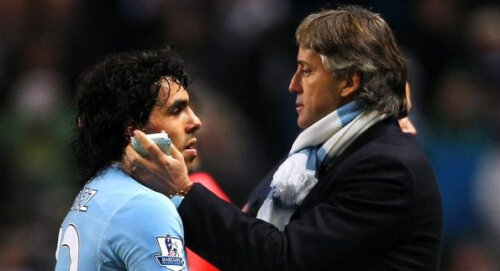 Mancini nu vrea să cedeze în faţa lui Tevez, jucător care nu este la prima abatere legată de atitudine