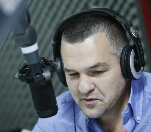 Leonard Doroftei în studioul Radio GSP