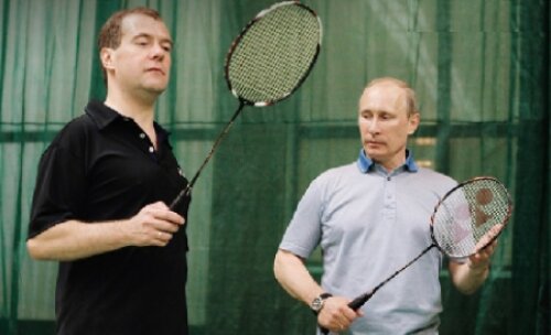 Medvedev s-a îndrăgostit de badminton după ce a jucat cu Vladimir Putin