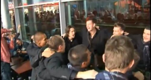 Jucătorii cehi au întrecut măsura cu bucuria de după calificarea la EURO 2012