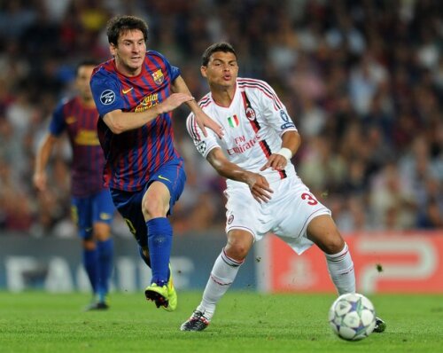 Argentinianul Messi (stînga) şi brazilianul Thiago Silva se vor reîntîlni mîine seară