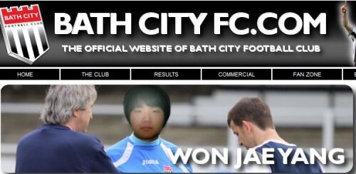 Won Jae le-a trimis oficialilor lui Bath City și o poză modificată