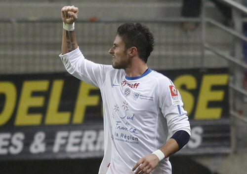 Sosit în 2010, Giroud a adunat 23 de goluri în 51 de partide pentru Montpellier. FOTO Reuters