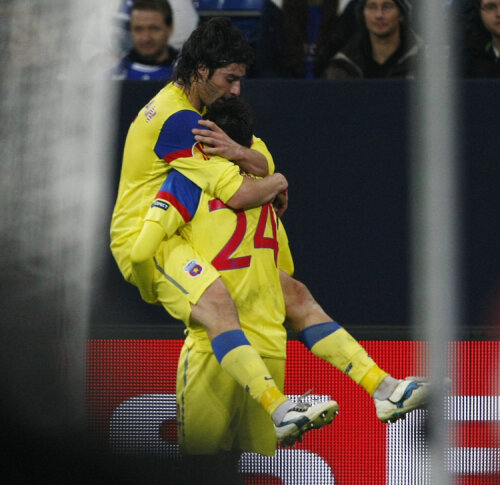 Brandan şi Rusescu, fericiţi după golul egalizator reuşit de ultimul