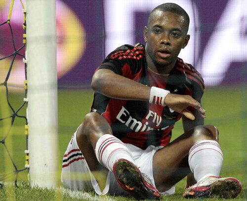 Robinho a reușit numai două goluri în 11 meciuri la Milan în acest campionat, față de 14 în cel anterior