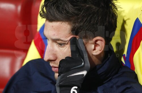 Mihai Costea a stat mai mult pe bancă, îngîndurat, după ce a ajuns la stadion