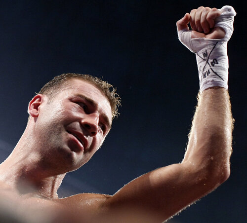 Lucian Bute a fost preferatul celor doi rugbyşti de la lotul naţional.