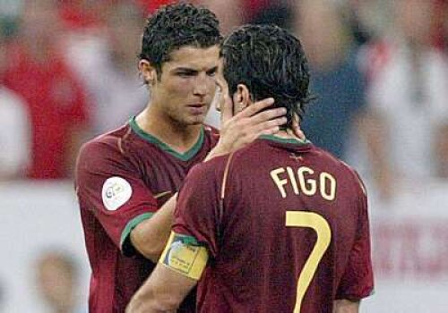 Cristiano Ronaldo şi Figo au fost colegi în naţionala Portugaliei