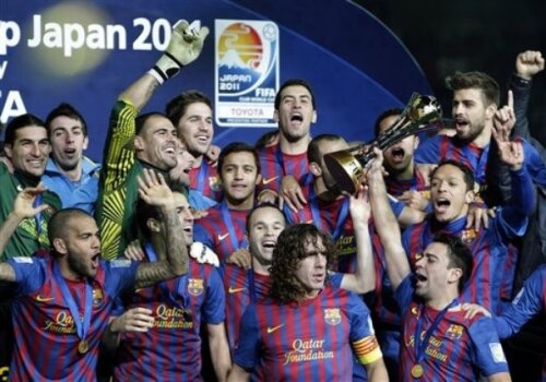 FC Barcelona a cîştigat luni Campionatul Mondial al Cluburilor, după ce a învins, scor 4-0, pe Santos