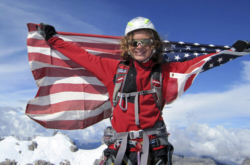 Jordan a avut ocazia să fluture steagul american pe şapte mari vîrfuri ale lumii.
