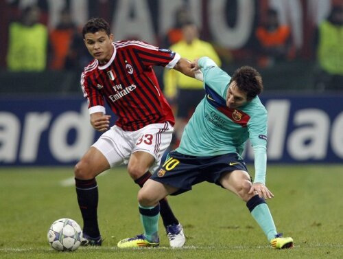 Thiago Silva s-a luptat cu Messi în grupele UEFA Champions League (Reuters)