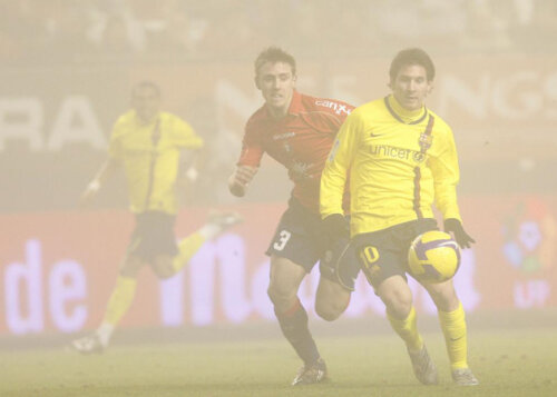 Messi a decis duelul de acum doi ani, jucat tot pe ceață