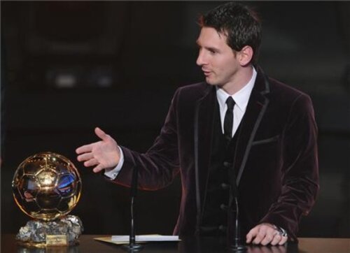 Messi și ultimul lui ”Balon”, primit pe 9 ianuarie 2012