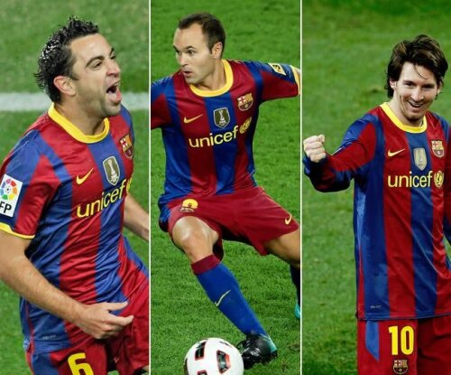 Barcelonezii Xavi, Iniesta și Messi sînt printre ”piticii” Europei