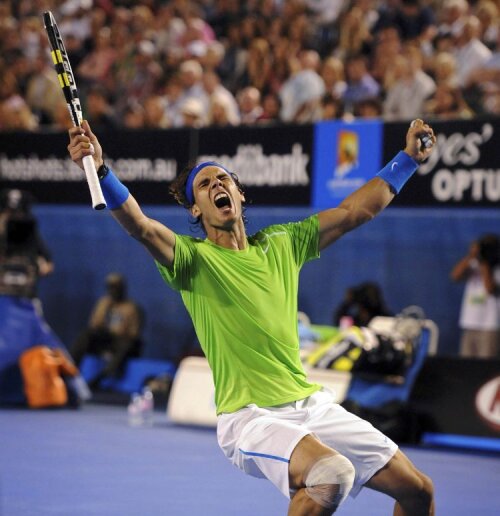 Nadal și bucuria sa imensă de la final. FOTO Guliver / GettyImages