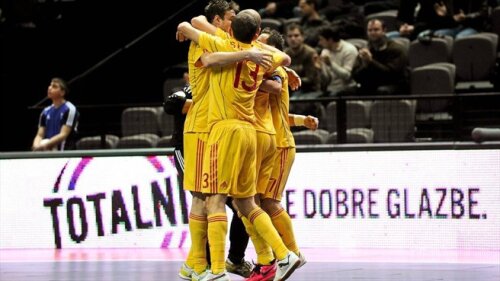 România s-a calificat în sferturile Campionatului European de futsal Foto: uefa.com