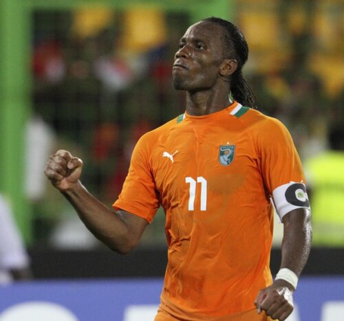 Didier Drogba şi-a purtat echipa în semifinalele Cupei Africii Foto: Daylife.com