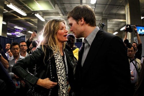 Gisele Bundchen, alături de soţul ei Tom Brady