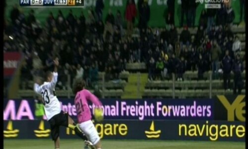 Faza la care s-a cerut penalty la Pirlo (în roz)