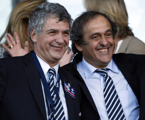 Michel Platini şi Angel Maria Villar, actualul şi viitorul preşedinte UEFA?