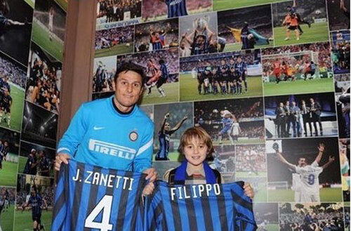Fillipo, alături de Javier Zanetti.