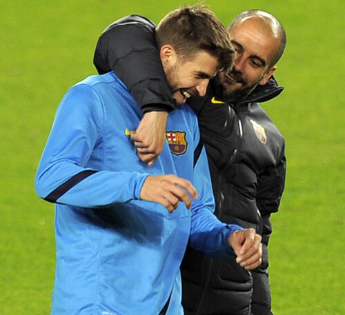 Pique şi Guardiola se înţeleg din nou bine.