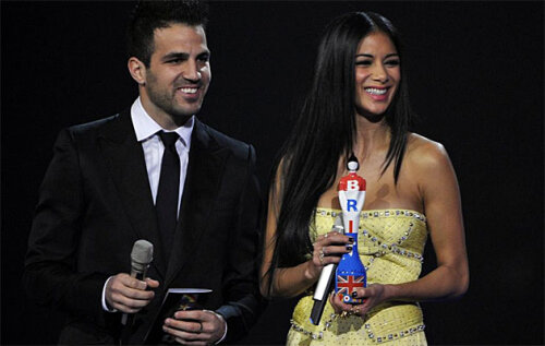 Cesc alături de Nicole, la prezentare