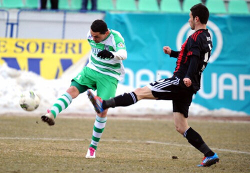 Romulus Miclea a marcat unicul gol al meciului Voinţa - Astra, 1-0