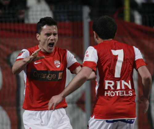 Laurenţiu Rus a marcat singurul gol în meciul cu Gaz Metan Mediaş foto: Raed Krishan