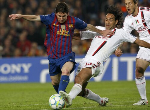 Lionel Messi a marcat două goluri în meciul cu AC Milan foto: reuters